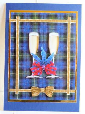 Champagne on Tartan by Karen Nash