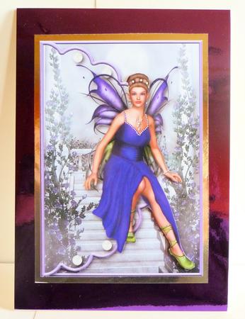 Pearl/alexandrite Fairy Envelope Card - June by Karen Nash