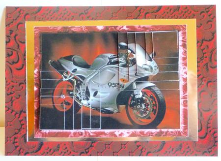 Super Red Motorbike by Karen Nash