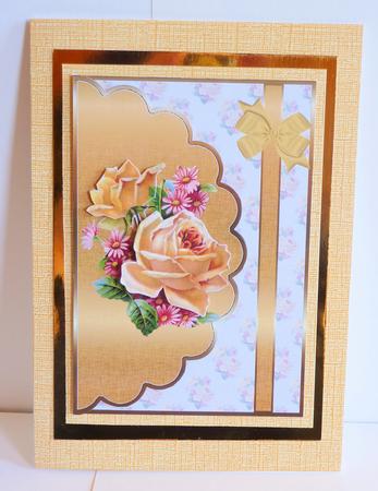 Golden Rose Envelope Card by Karen Nash