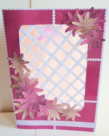 Cappuccino Daisies - Trellis Card Kit by Karen Nash