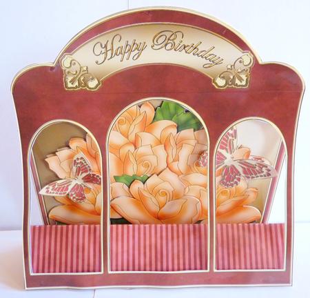 3D Just Roses Window Card Kit with Decoupage N Envelope by Karen Nash