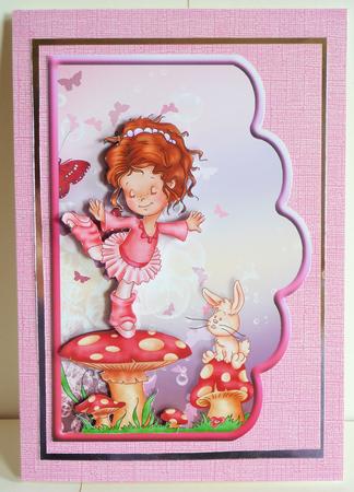 Not a Care in the World Scallope Curve Card by Karen Nash