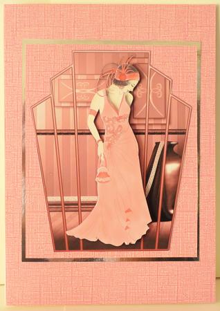 Elegant Deco Art Deco Topper with Decoupage by Karen Nash