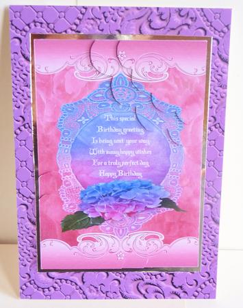 Hydrangea Birthday Wish Duo Corner Stacker & Verse by Karen Nash