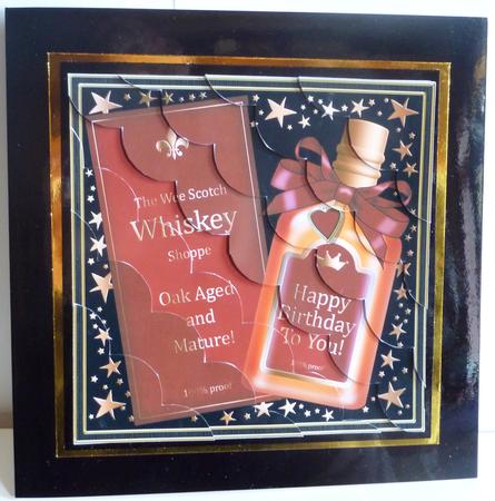8 x 8 Birthday Whisky Kit with Scalloped Corners by Karen Nash