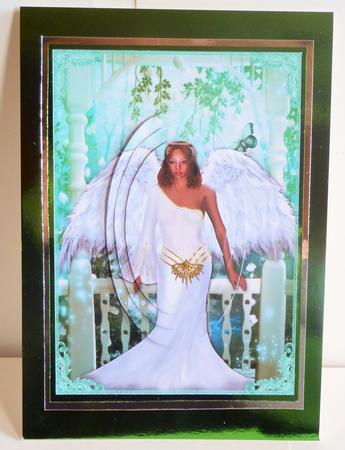 Guardian Angel Oval Pyramid Card Sheet by Karen Nash