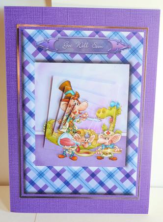 Get Well Dragon Card Front with Twisted Pyramage by Karen Nash