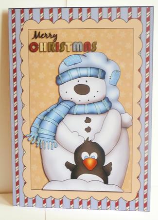Christmas Snowman Quick 5x7 by Karen Nash