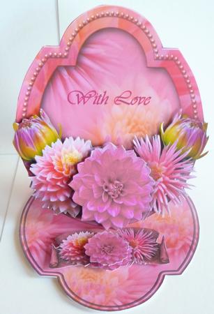 Delightful Dahlias Easel Card Kit by Karen Nash