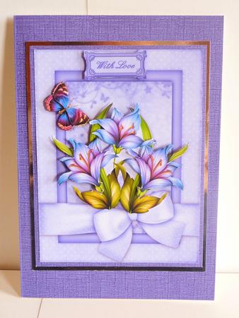 Floral Fantasy Card Front with Step by Step by Karen Nash
