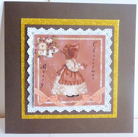 A Golden Christmas Wavy Edge Corner Stacker by Karen Nash