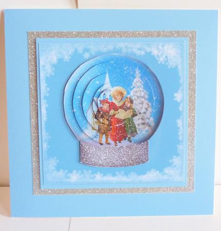 Christmas Carolers Snow Globe by Karen Nash