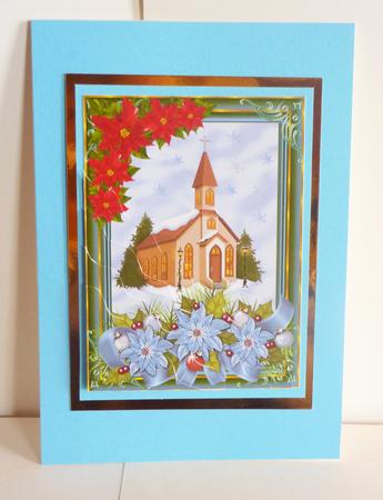 Christmas Card Wavy Corner Stacker by Karen Nash