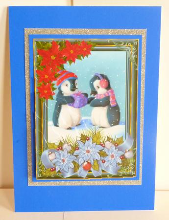 Penguin Surprise Wavy Corner Stacker by Karen Nash