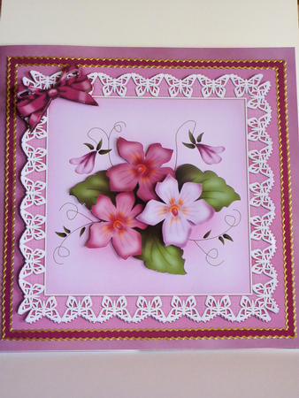 8 x 8 Pretty Viola Kit with 3D Decoupage by Karen Nash