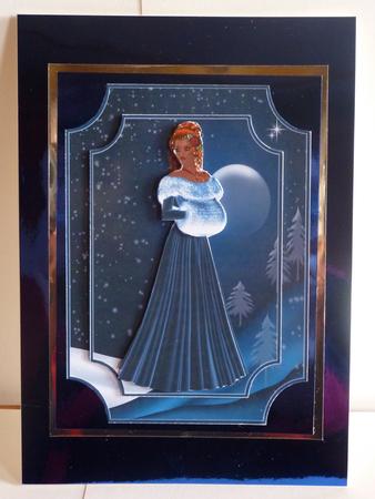 Christmas Blue Lady by Karen Nash