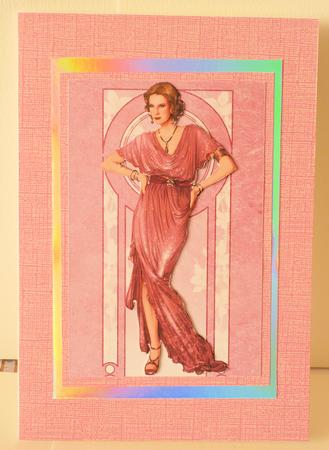 Art Deco Lady Elise (pink) by Karen Nash