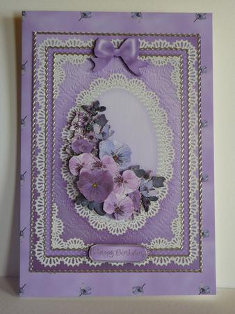A5 Spring Flowers and Lace Kit with 3D Decoupage by Karen Nash