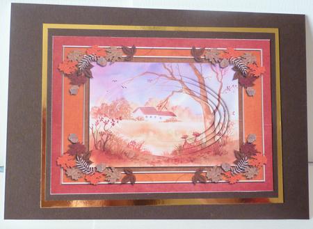 Autumn Wishes Card Front Kit by Karen Nash