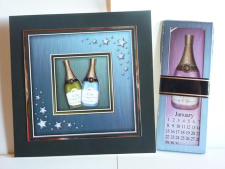 Champers Everlasting Calendar Bookmark Gift Set N Quick Card by Karen Nash