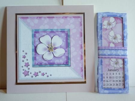 Apple Blossom Everlasting Calendar Bookmark Gift Set N Quick by Karen Nash