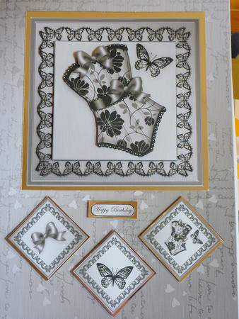8 x 8 Elegant Boudoir Kit with 3D Decoupage by Karen Nash