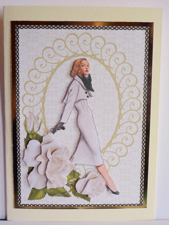 1950s Elegant Lady with Roses by Karen Nash