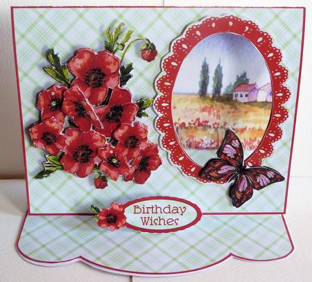 C-thru Easel 3D Card Kit - Summer Poppies by Karen Nash