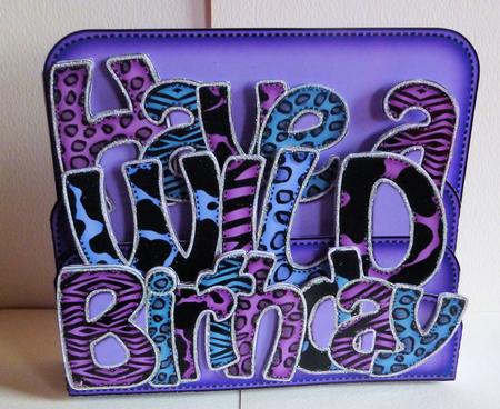 3D Have a Wild Birthday Pop Out Word Card Kit by Karen Nash