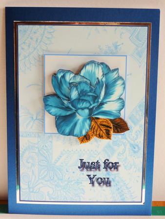 A Turquoise Silk Rose for You by Karen Nash