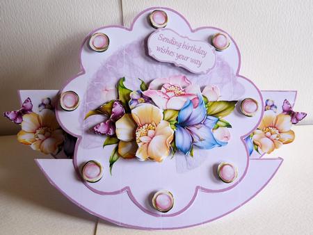 Fan-ciful Blooms Stepper Rocker All Occasion by Karen Nash