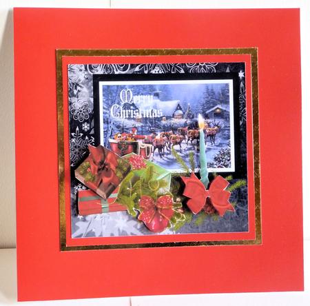 Candle Bauble and Presents by Karen Nash