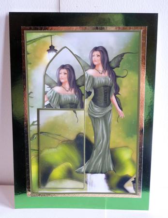 Green Fairy Mothers Day Bookmark Keepsake Sheet by Karen Nash