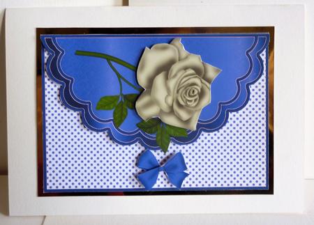Creme on Blue by Karen Nash