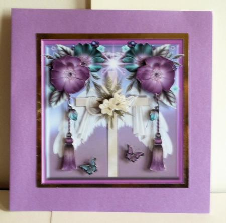 Floral Sympathy Cross Topper by Karen Nash