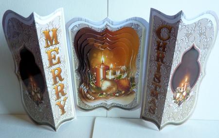 Christmas Candlelight 3D Suspended Panel Card Kit by Karen Nash