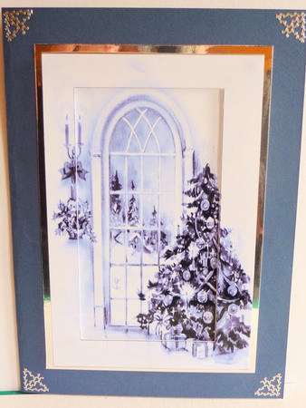 Compliments of the Season Merry Christmas Tunnell Card by Karen Nash
