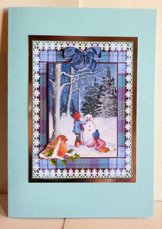 Building a Snowman Decoupage Topper by Karen Nash