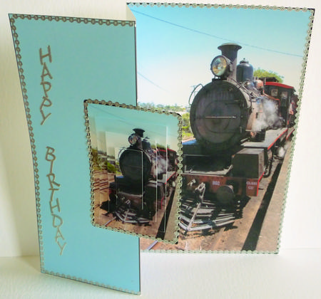 Train Foldback Card by Karen Nash