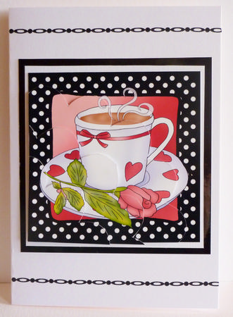 Time for Tea Quick card - Shell Edged Corner Side Stacker by Karen Nash