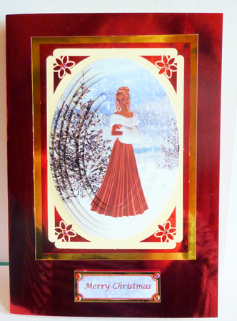 Peaches in the Snow Pyramage by Karen Nash