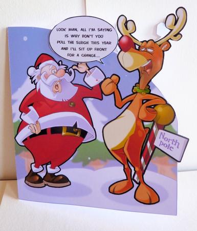 Cheeky Rudolf Shaped. by Karen Nash
