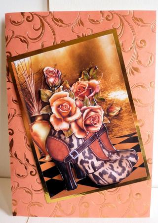 Wild Boots and Roses Card Front Mini Kit by Karen Nash