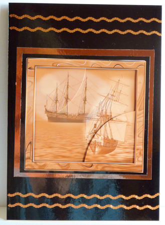 Sepia Sailing Ship Birthday or Fathers Day by Karen Nash