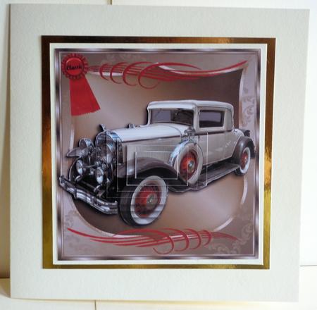 Classic Car Brown with Red Trim & Pyramid Layers by Karen Nash