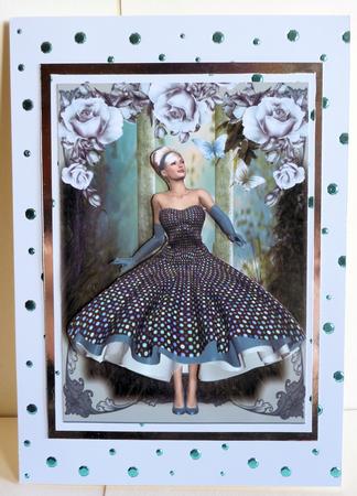 1950's Style Polka Dot Dress A4 by Karen Nash