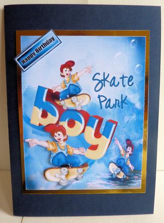 Skate Park Boy! 8x8 by Karen Nash