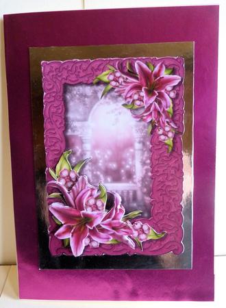 Gorgeous Pink Lilies Mini Kit - Xtra Frame & Dec by Karen Nash