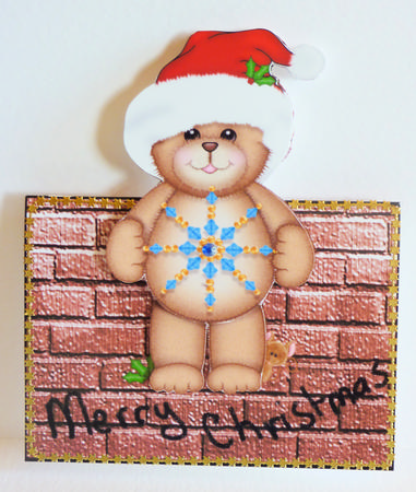 Teddy on the Wall Over the Edge by Karen Nash